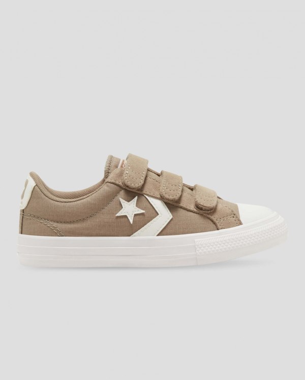 Converse Star Player 3V Khaki Sko Danmark - Converse Lave Sneakers Børn - 14307FVHG